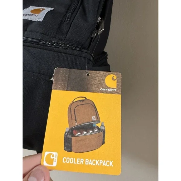 New Carhartt Backpack Black Insulated 24 Can Two Compartment Cooler Work Travel